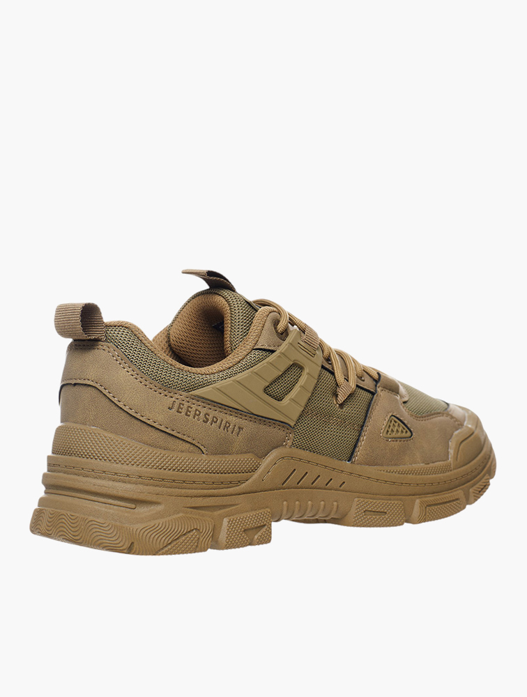 MyRunway | Shop Jeep Warrior Green Lace -Up Sneakers for Men from